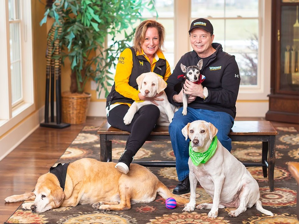 FOUNDER BILL AND HIS WIFE AND DOGS