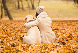 Woman and dog